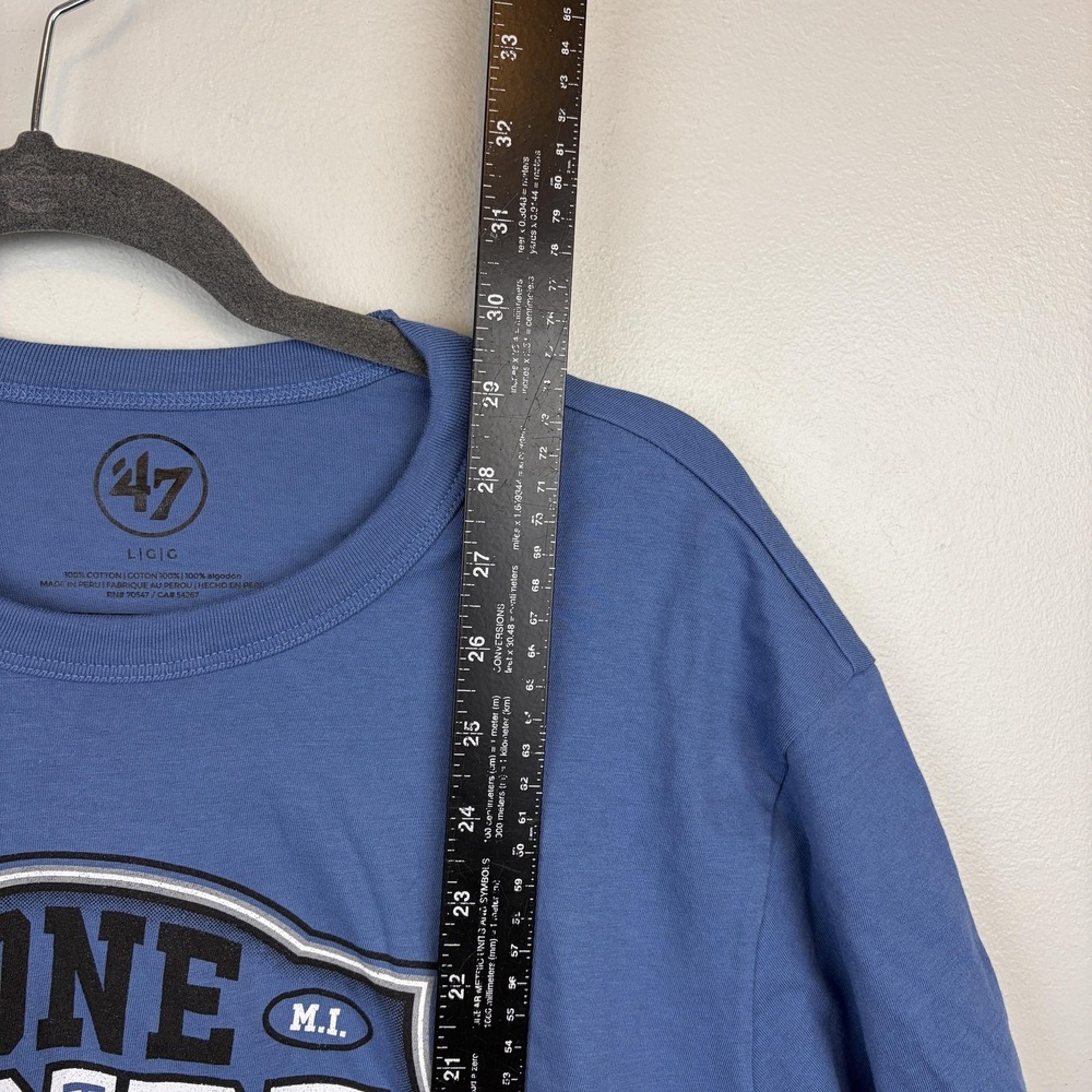 Detroit Lions Shirt Mens‎ Large Blue NFL Football '47 One Pride Graphic Tee - Picture 7 of 9